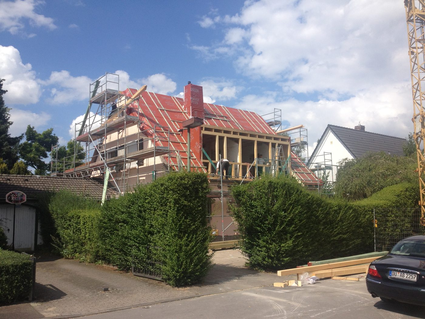 Meerbusch: neuer Dachstuhl